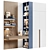 Modern Modular Kids Cabinet with Desk 3D model small image 3