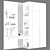 Modern Modular Kids Cabinet with Desk 3D model small image 4