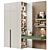 Modern Modular Kids Cabinet with Desk 3D model small image 5