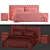 Luxurious Minotti Tatlin Soft Bed 3D model small image 1