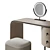 Elegant Vanity Makeup Table 3D model small image 3