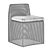 Modern Rh Gemini Dining Chair 3D model small image 6