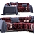 Boho Style Sofa Set 2417 3D model small image 3