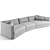 Luxury Trussardi Maryl Sofa 380cm 3D model small image 7