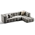 Minimalist L-Shaped Sectional Sofa 3D model small image 3