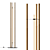 Borosilicate Glass Bamboo LED Floor Lamp 3D model small image 1