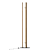 Borosilicate Glass Bamboo LED Floor Lamp 3D model small image 3