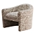 Elegant Willow Jacquard Accent Chair 3D model small image 4