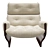 Retro Rosewood Lounge Chair Classic 3D model small image 2