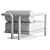 Restoration Hardware Palma Aluminum Lounge Chair 3D model small image 6