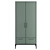 Berber Two-Door Wardrobe with Drawers 3D model small image 4