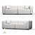 Modern Comfort Cube Sofa Bed 3D model small image 1