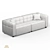 Modern Comfort Cube Sofa Bed 3D model small image 4