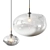 Modern Blown Glass Pendant Lamp 3D model small image 1