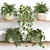 Modern Plants Shelf Decor 3D model small image 2