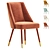 Elegant Figueroa Velvet Dining Chair 3D model small image 1