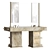 Luxurious Marble Double Sink Vanity 3D model small image 2