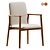 Modern Faux Leather Dining Chair 3D model small image 1