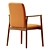 Modern Faux Leather Dining Chair 3D model small image 3