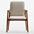 Modern Faux Leather Dining Chair 3D model small image 5