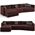 Trussardi Maryl Sofa: Elegant Luxury 3D model small image 1