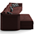 Trussardi Maryl Sofa: Elegant Luxury 3D model small image 7