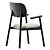 Scandinavian Style Wooden Dining Chair 3D model small image 3