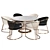 Modern Sanders Dining Set 3D model small image 1