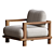 Chic San Rafael Lounge Chair 3D model small image 4