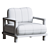 Chic San Rafael Lounge Chair 3D model small image 5