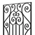 Artisanal Wrought Iron Fence Panel 3D model small image 2