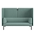 Haworth Cabana 2-Seater Modular Sofa 3D model small image 6