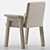 Elegant Velvet Upholstered Dining Chairs 3D model small image 3