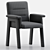 Elegant Velvet Upholstered Dining Chairs 3D model small image 4