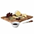 Gourmet Cheese and Grapes Set 3D model small image 2