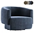 Elegant Hamlin Swivel Chair 3D model small image 3