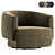 Elegant Hamlin Swivel Chair 3D model small image 4