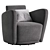 Amelia Collection Swivel Armchair - Stylish and Functional 3D model small image 1