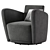 Amelia Collection Swivel Armchair - Stylish and Functional 3D model small image 3