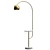 Sleek Arc Drawer Floor Lamp 3D model small image 1