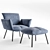 Pil Cushioned Armchair - Comfort and Elegance 3D model small image 2