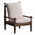 Sleek Contemporary Lex Armchair 3D model small image 1