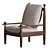 Sleek Contemporary Lex Armchair 3D model small image 3