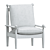 Sleek Contemporary Lex Armchair 3D model small image 5