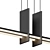 Sleek Contemporary Linear LED Pendant 3D model small image 4