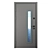 Brown Entry Metal Door (QDoors) 3D model small image 5