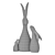 Whimsical Rabbit Family Sculpture 3D model small image 2