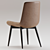 Brown PU Leather Upholstered Chairs 3D model small image 5