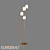 Eurosvet Loona Floor Lamp Glass Shades 3D model small image 1