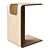 Oak Wood C-Style Magazine Rack 3D model small image 3